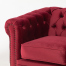 レッドベルベットコンパクトチェスターフィールド2シーターソファ　VINCENT