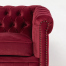 レッドベルベットコンパクトチェスターフィールド2シーターソファ　VINCENT