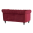 レッドベルベットコンパクトチェスターフィールド2シーターソファ　VINCENT