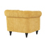 イエローファブリックコンパクトチェスターフィールドシングルソファ　VINCENT