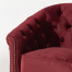 レッドベルベットコンパクトチェスターフィールドラウンジシングルソファ　VINCENT