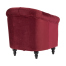 レッドベルベットコンパクトチェスターフィールドラウンジシングルソファ　VINCENT