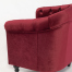 レッドベルベットコンパクトチェスターフィールドラウンジシングルソファ　VINCENT