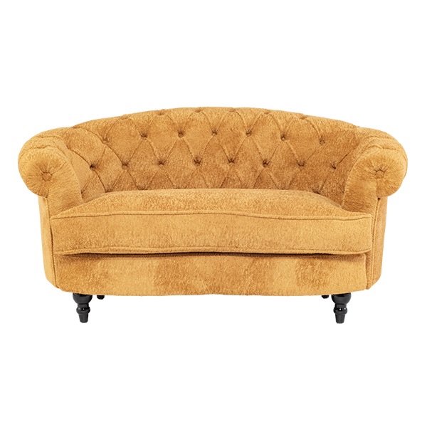 イエローボアファブリックフレンチスタイル2シーターソファ　MouSofa(モーソファ)