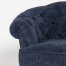 ネイビーブルーボアファブリックフレンチスタイルシングルソファ　MouSofa(モーソファ)