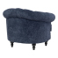 ネイビーブルーボアファブリックフレンチスタイルシングルソファ　MouSofa(モーソファ)