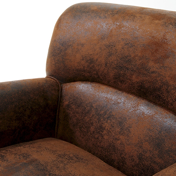 ヴィンセント/VINCENT レザー調ファブリック コンパクトシングルソファ