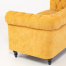 イエローファブリックコンパクトチェスターフィールド2シーターソファ　VINCENT