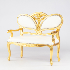 ロココ調セティ　ギルディングゴールド x PUホワイト