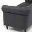 チャコールグレーPUレザーコンパクトチェスターフィールド2.5シーターソファ　VINCENT