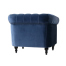 ブルーベルベットコンパクトチェスターフィールドシングルソファ　VINCENT(ヴィンセント)