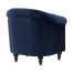 ネイビーブルーベルベットコンパクトチェスターフィールドラウンジシングルソファ　VINCENT