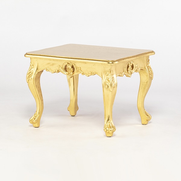 ロココ調ローテーブル　ギルディングゴールド