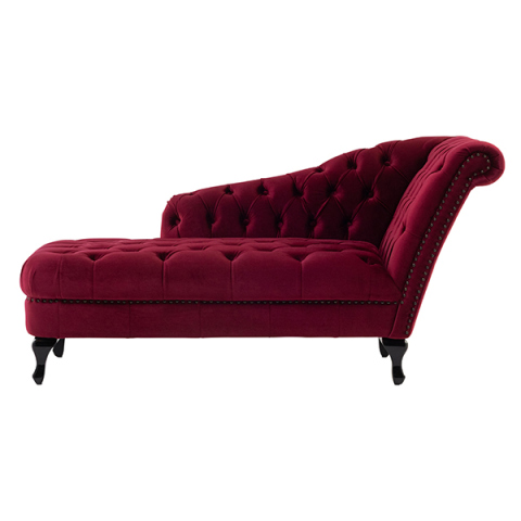 レッドベルベットチェスターフィールドカウチソファ　VINCENT(ヴィンセント)