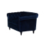 ネイビーブルーベルベットコンパクトチェスターフィールド2シーターソファ　VINCENT
