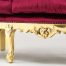 ロココ調3シーターソファ　ギルディングゴールド x ルビーレッド　Symphony(シンフォニー)
