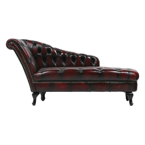 ウォッシュオフレッドレザーチェスターフィールドカウチソファ　VINCENT(ヴィンセント)