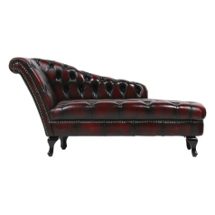 ウォッシュオフレッドレザーチェスターフィールドカウチソファ　VINCENT(ヴィンセント)