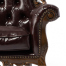ロココ調シングルソファ　ブラウン x ブラウンPU　Symphony(シンフォニー)