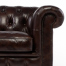 ダークブラウンヴィンテージレザーチェスターフィールドシングルソファ