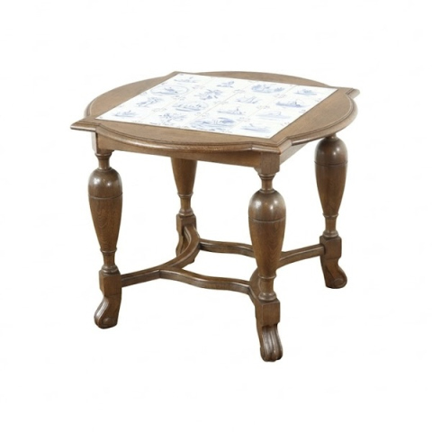 オランダアンティーク　タイルトップサイドテーブル
