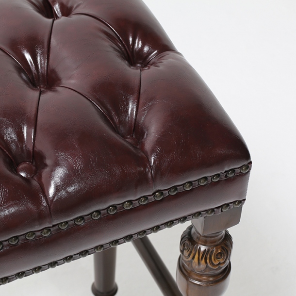 VINCENT/ヴィンセント」英国スタイル スツール レザー チェスター オフ