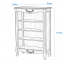 ロココ調　木製オープンブックケース　ブラウン　ETOILE(エトワール)
