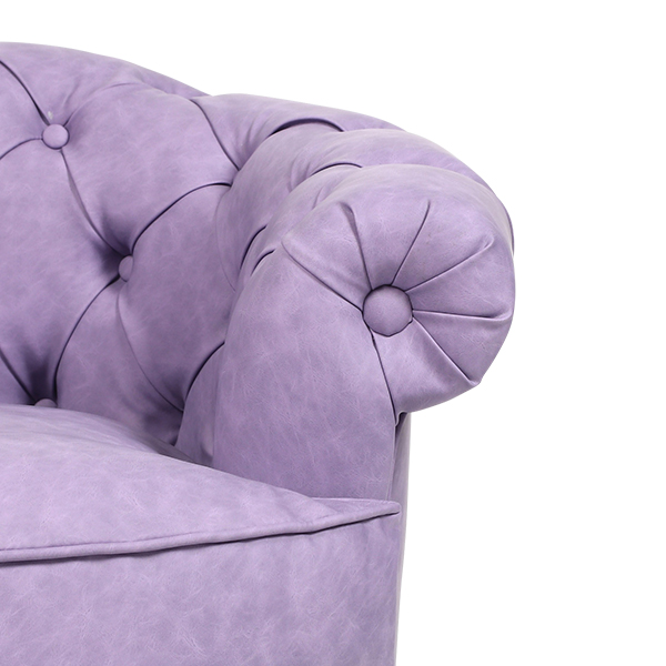 ラベンダーPUレザーフレンチスタイル2シーターソファ MouSofa