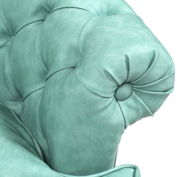 ミントグリーン 2人掛けソファ 合成皮革