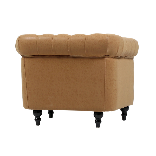 キャメルコンパクトチェスターフィールドシングルソファ（VC1P39K
