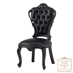 ロココシングルチェア　ブラック x ブラック　ANTIQUE FLEX PRODUCT