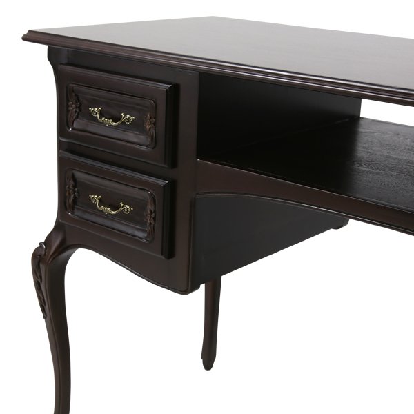 ダークブラウンロココ調猫足デスク（7017-5） | ソファ専門店 ロイヤル