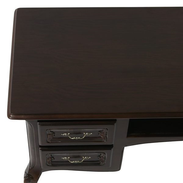 ダークブラウンロココ調猫足デスク（7017-5） | ソファ専門店 ロイヤル