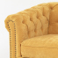 イエローファブリックコンパクトチェスターフィールド2.5シーターソファ　VINCENT