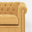 イエローファブリックコンパクトチェスターフィールド2.5シーターソファ　VINCENT