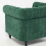 グリーンファブリックコンパクトチェスターフィールドシングルソファ　VINCENT