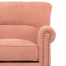 サーモンピンクファブリックヴィンテージスタイル3シーターソファ　VINCENT(ヴィンセント)
