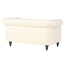 オフホワイトPUレザーコンパクトチェスターフィールド2シーターソファ　VINCENT(ヴィンセント)