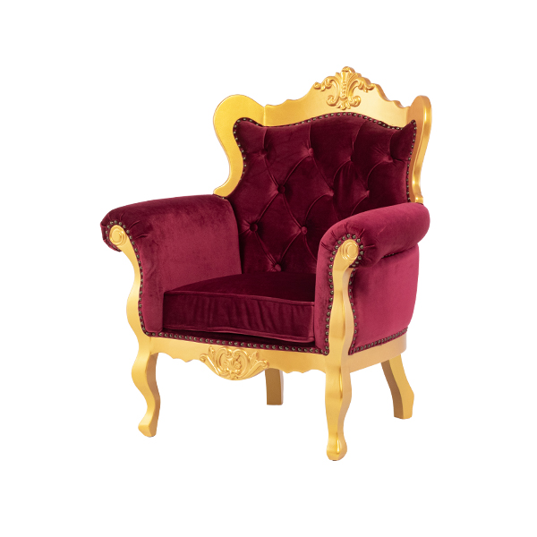 ゴールドフレームロココ調シングルソファ　Monophony(モノフォニー)