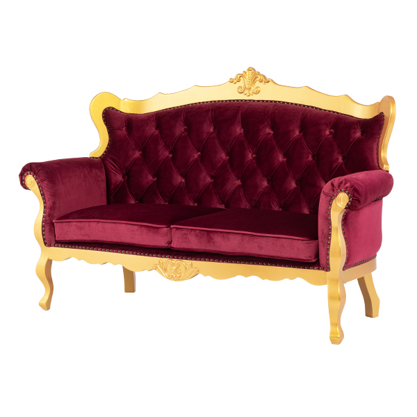 ゴールドフレームロココ調2.5シーターソファ　Monophony(モノフォニー)
