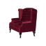 レッドベルベットチェスターフィールドウイングバックソファ