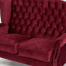 レッドベルベットチェスターフィールドウイングバックソファ