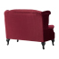 レッドベルベットチェスターフィールドウイングバックソファ