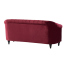 レッドベルベットコンパクトチェスターフィールドラウンジ3シーターソファ　VINCENT