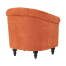 オレンジファブリックコンパクトチェスターフィールドラウンジシングルソファ　VINCENT