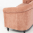 サーモンピンクファブリックコンパクトチェスターフィールドラウンジ2シーターソファ　VINCENT