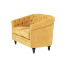 イエローファブリックコンパクトチェスターフィールドラウンジ2シーターソファ　VINCENT