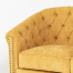 イエローファブリックコンパクトチェスターフィールドラウンジ2シーターソファ　VINCENT