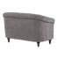 グレーファブリックコンパクトチェスターフィールドラウンジ2シーターソファ　VINCENT