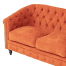 オレンジファブリックコンパクトチェスターフィールドラウンジ2シーターソファ　VINCENT